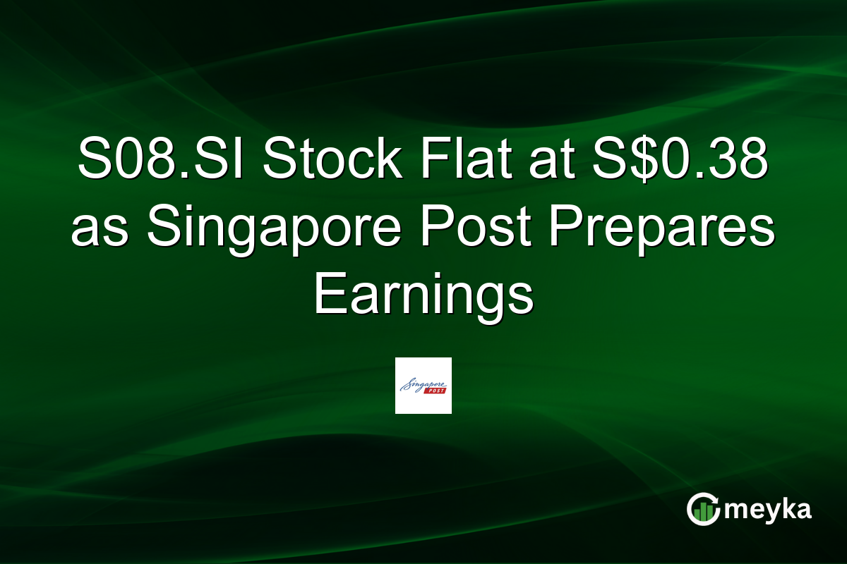 S08.SI Stock Flat at S$0.38 as Singapore Post Prepares Earnings