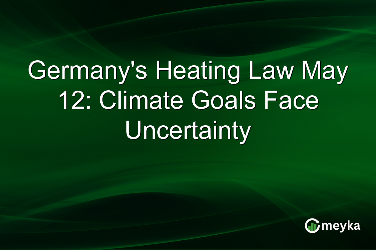 Germany’s Heating Law May 12: Climate Goals Face Uncertainty
