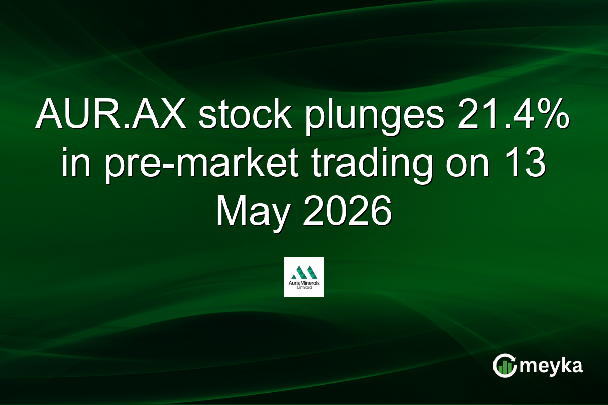 AUR.AX stock plunges 21.4% in pre-market trading on 13 May 2026