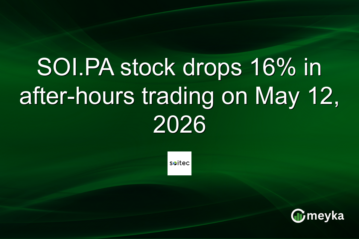 SOI.PA stock drops 16% in after-hours trading on May 12, 2026