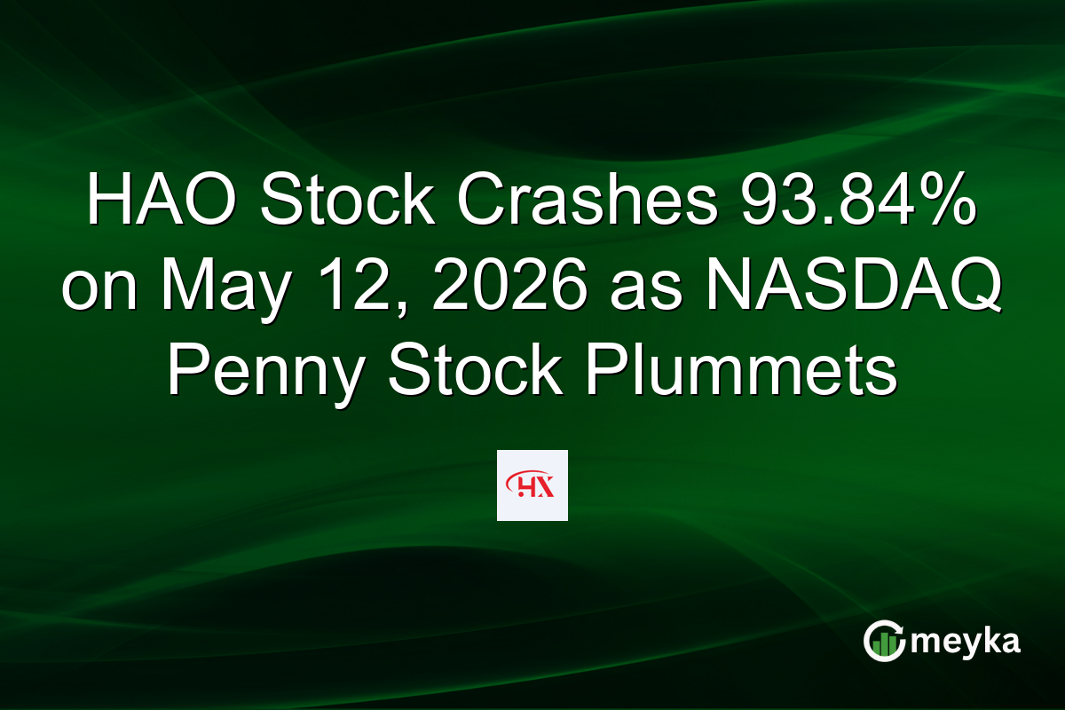 HAO Stock Crashes 93.84% on May 12, 2026 as NASDAQ Penny Stock Plummets