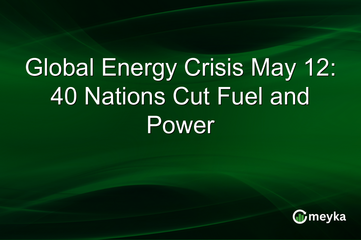 Global Energy Crisis May 12: 40 Nations Cut Fuel and Power