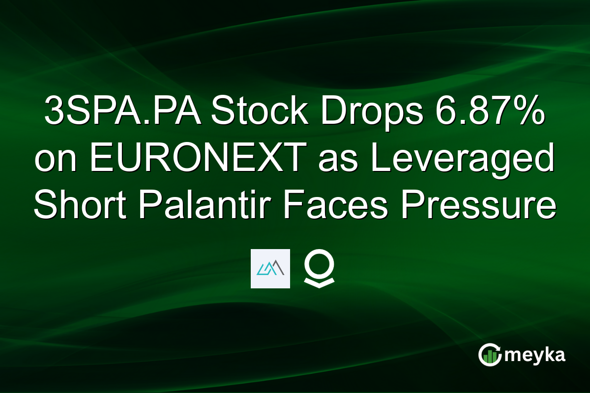 3SPA.PA Stock Drops 6.87% on EURONEXT as Leveraged Short Palantir Faces Pressure