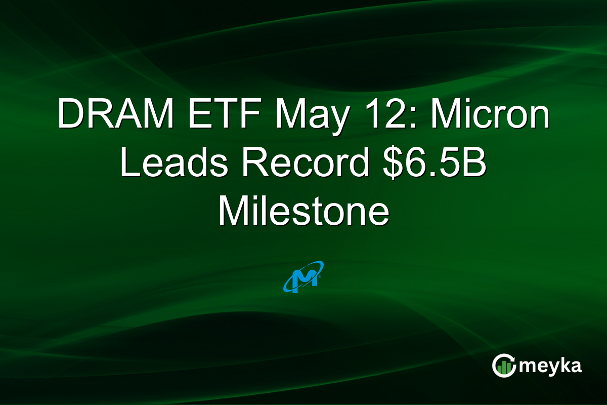 DRAM ETF May 12: Micron Leads Record $6.5B Milestone