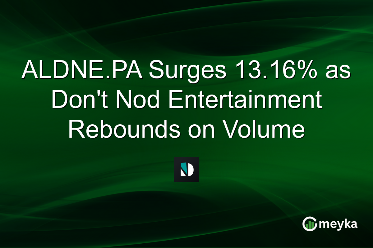 ALDNE.PA Surges 13.16% as Don’t Nod Entertainment Rebounds on Volume