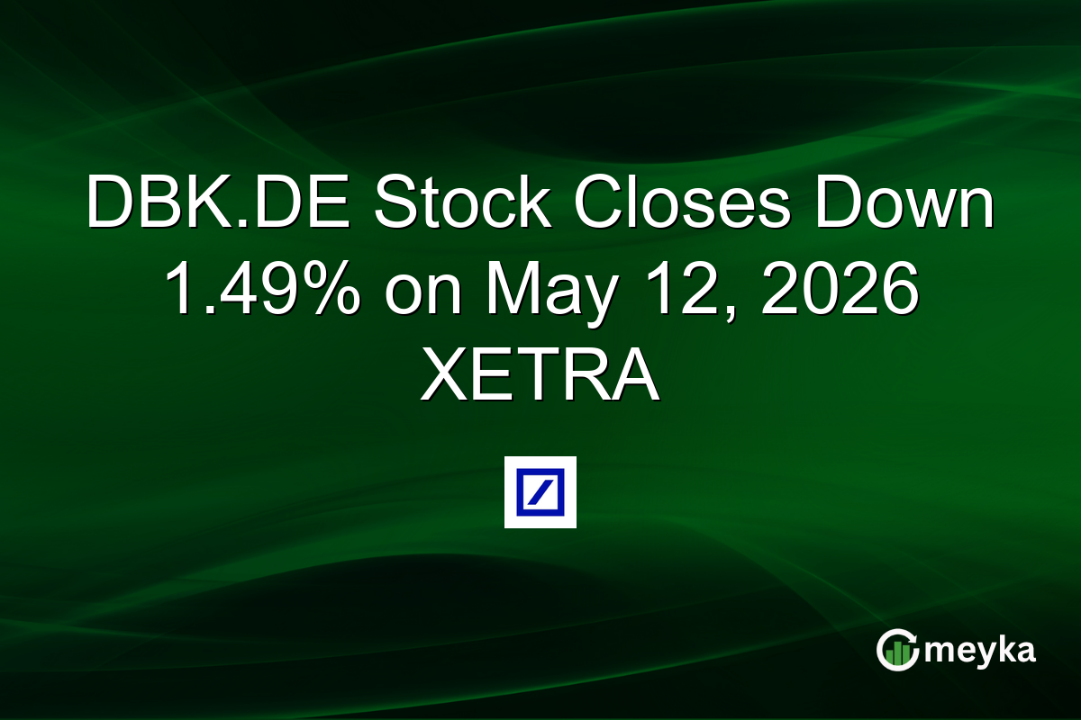 DBK.DE Stock Closes Down 1.49% on May 12, 2026 XETRA
