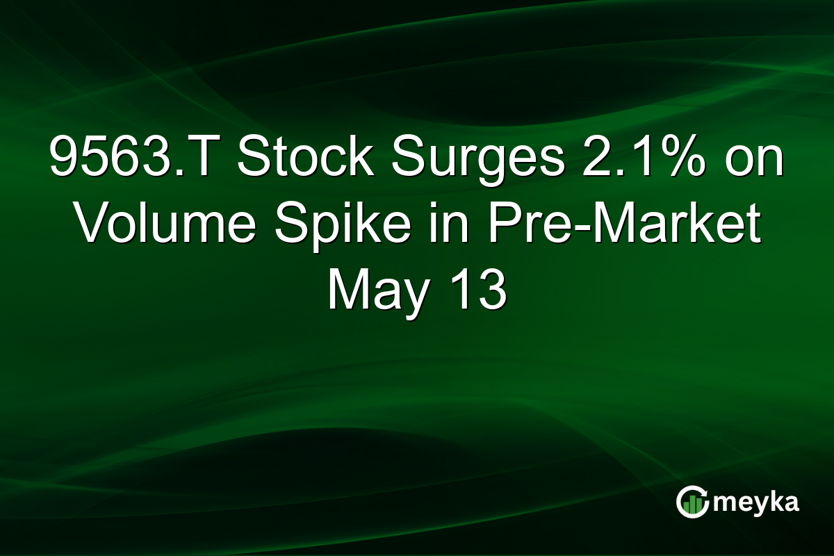 9563.T Stock Surges 2.1% on Volume Spike in Pre-Market May 13