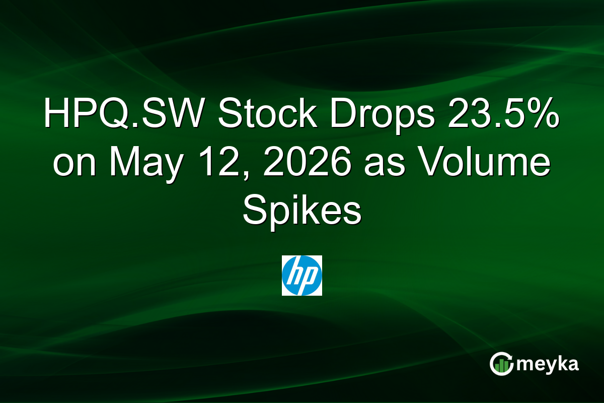 HPQ.SW Stock Drops 23.5% on May 12, 2026 as Volume Spikes