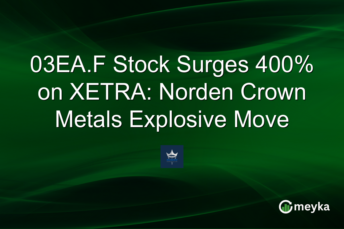 03EA.F Stock Surges 400% on XETRA: Norden Crown Metals Explosive Move