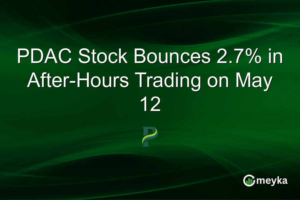 PDAC Stock Bounces 2.7% in After-Hours Trading on May 12
