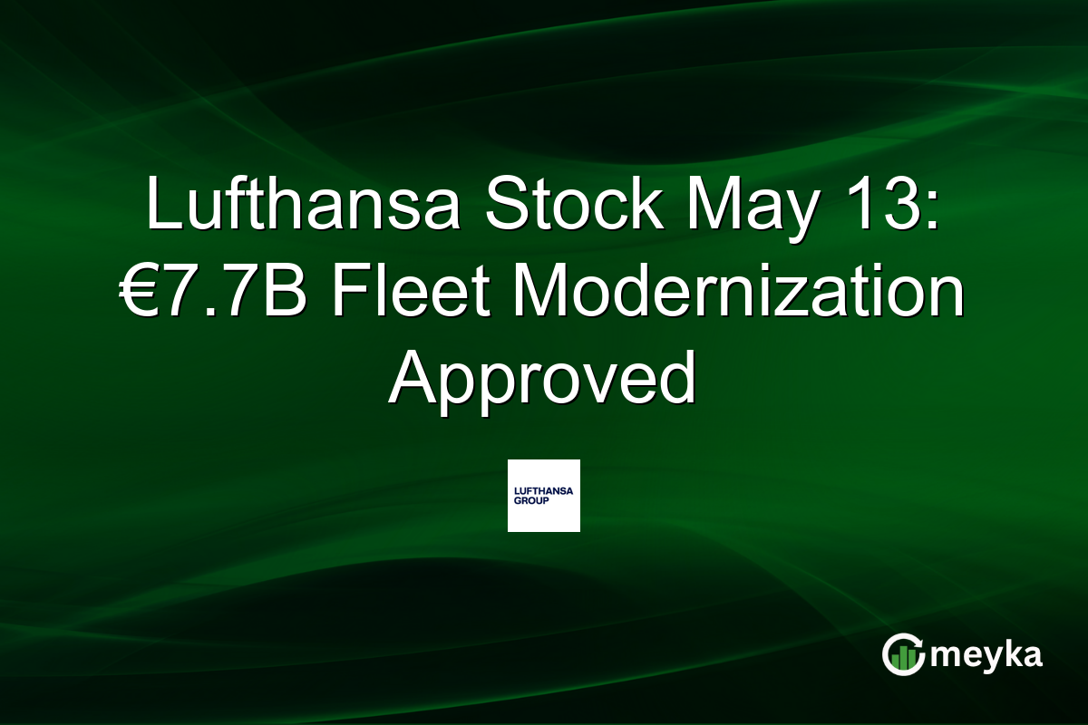 Lufthansa Stock May 13: €7.7B Fleet Modernization Approved