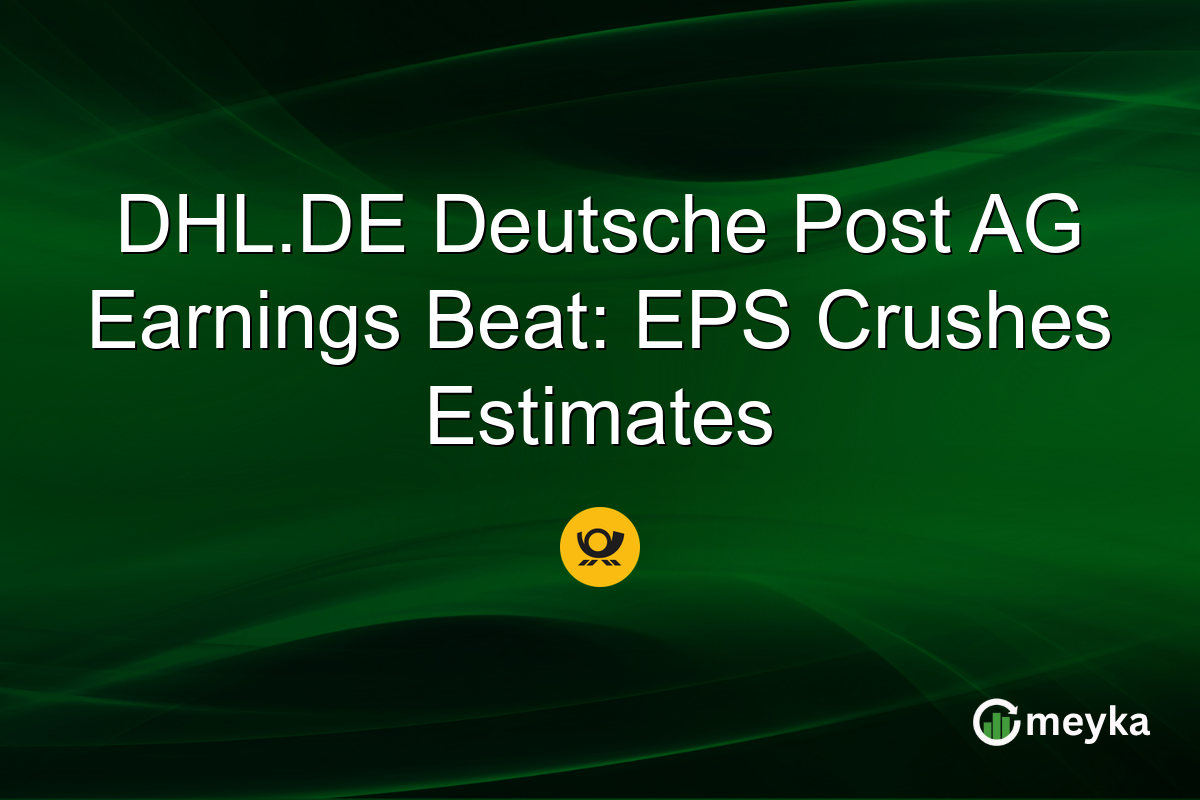 DHL.DE Deutsche Post AG Earnings Beat: EPS Crushes Estimates