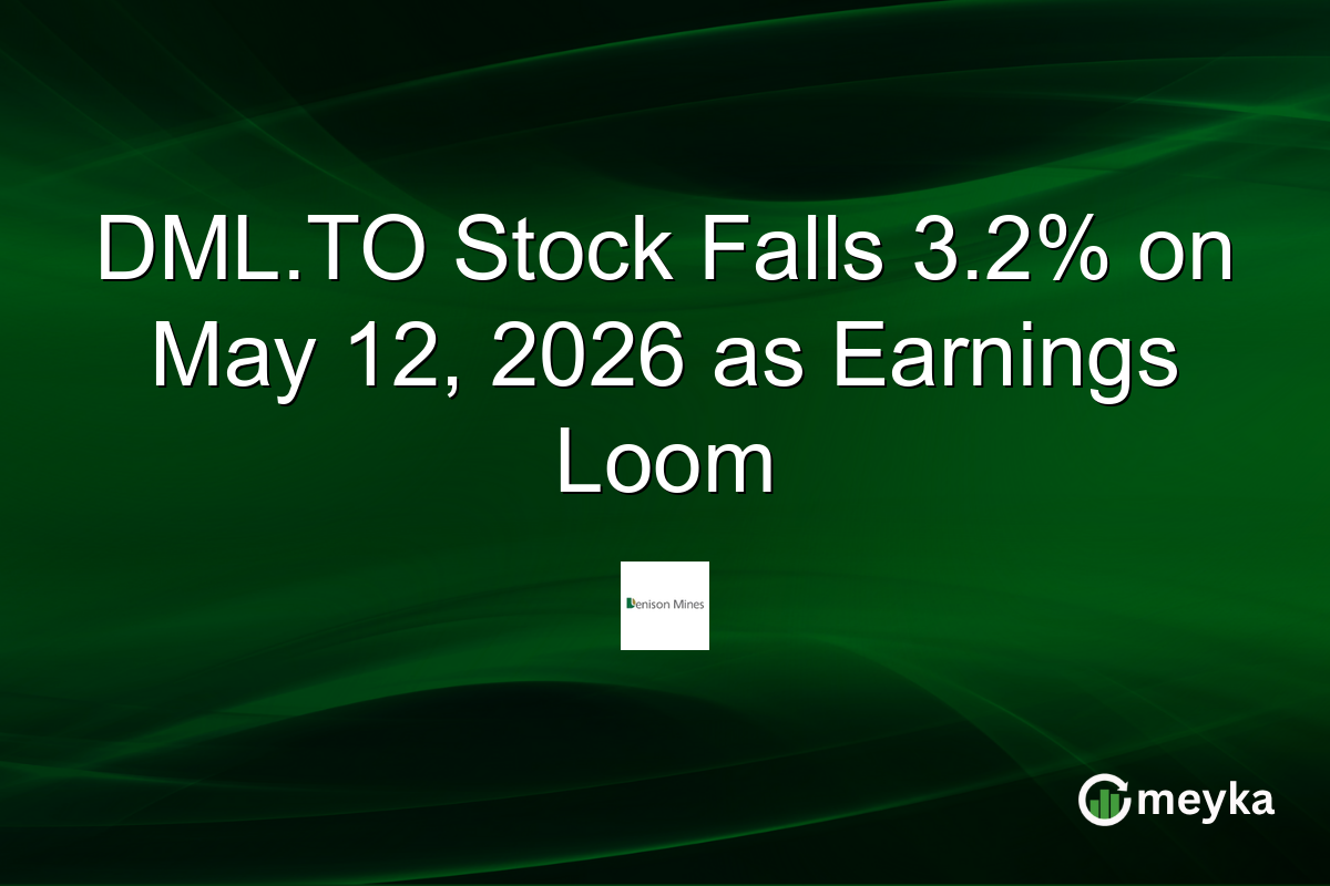 DML.TO Stock Falls 3.2% on May 12, 2026 as Earnings Loom