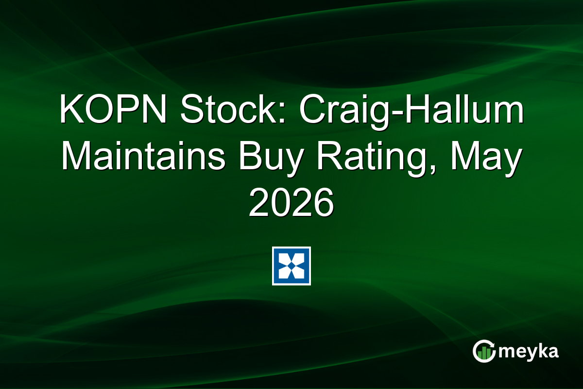 KOPN Stock: Craig-Hallum Maintains Buy Rating, May 2026