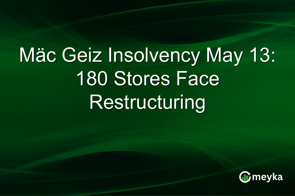 Mäc Geiz Insolvency May 13: 180 Stores Face Restructuring