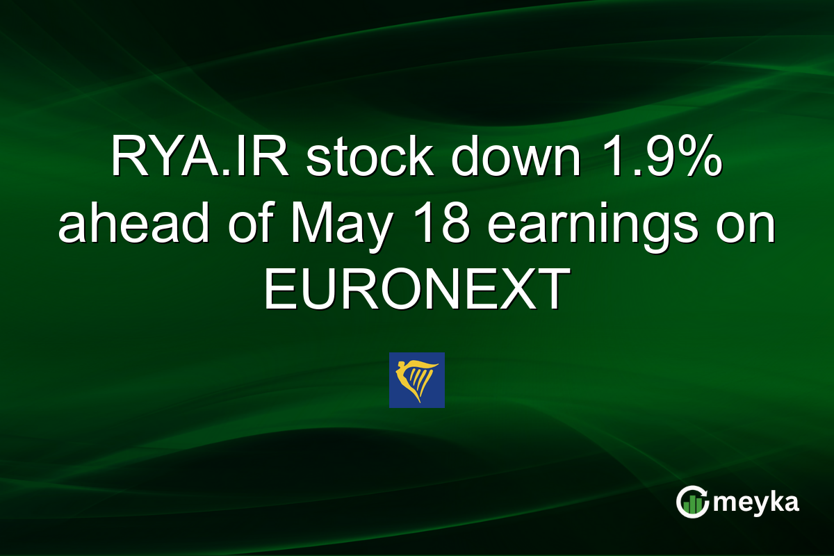 RYA.IR stock down 1.9% ahead of May 18 earnings on EURONEXT