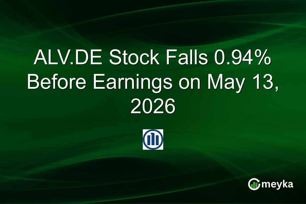 ALV.DE Stock Falls 0.94% Before Earnings on May 13, 2026