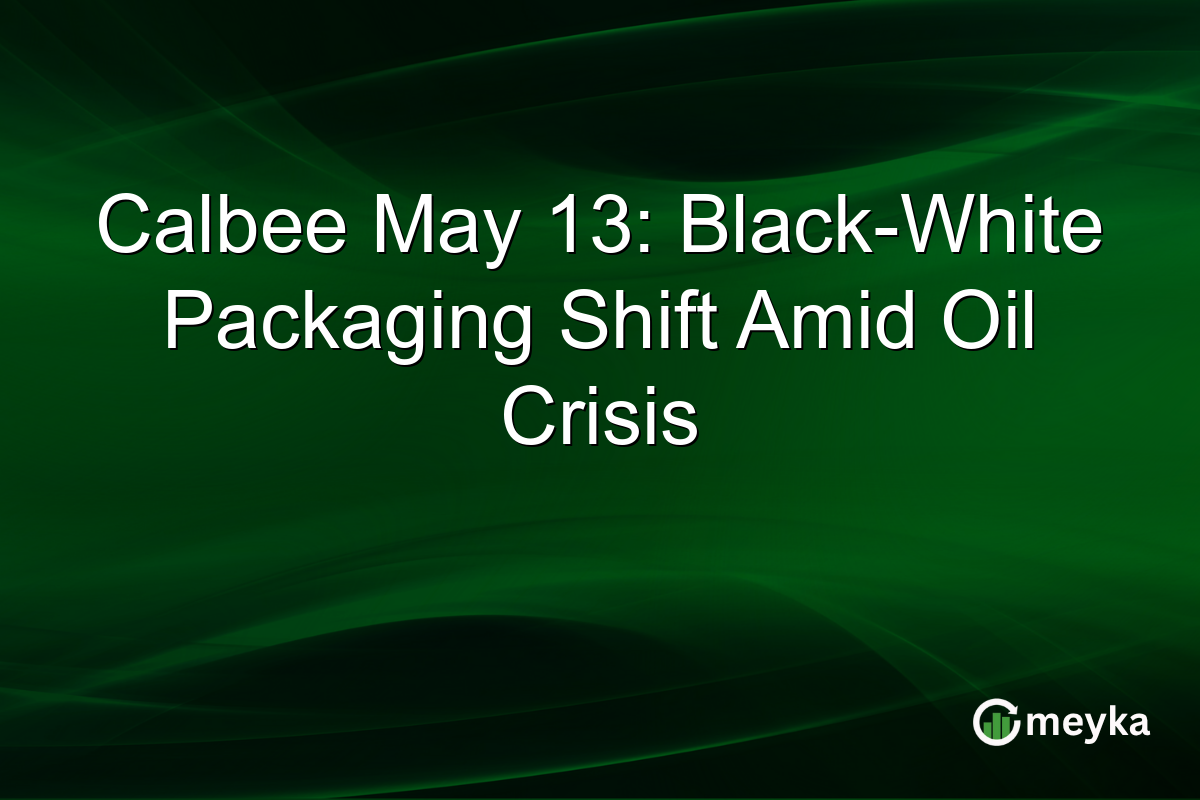 Calbee May 13: Black-White Packaging Shift Amid Oil Crisis