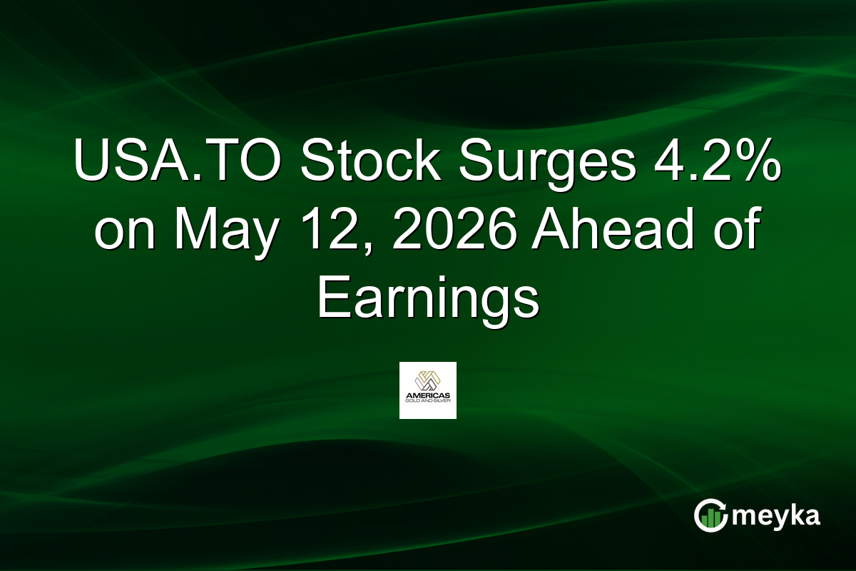 USA.TO Stock Surges 4.2% on May 12, 2026 Ahead of Earnings
