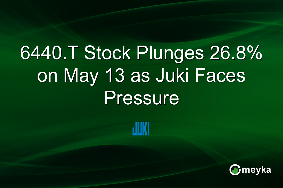 6440.T Stock Plunges 26.8% on May 13 as Juki Faces Pressure