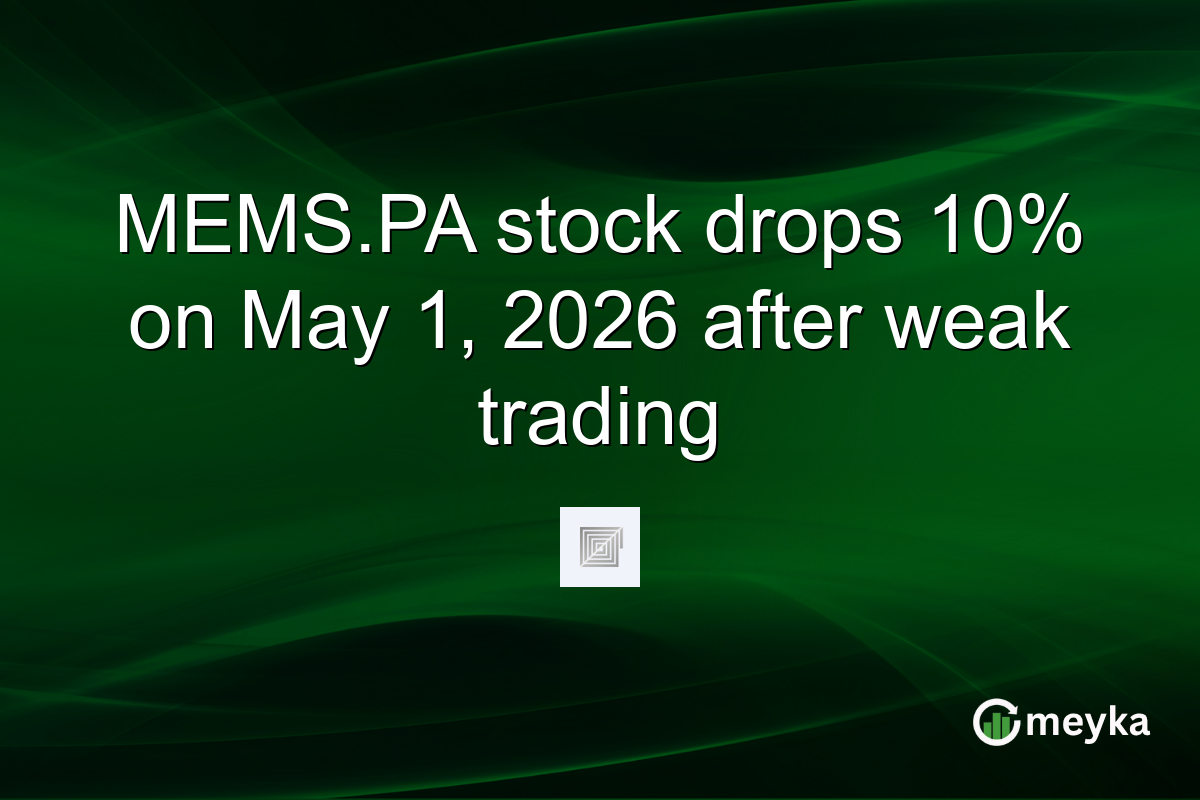 MEMS.PA stock drops 10% on May 1, 2026 after weak trading