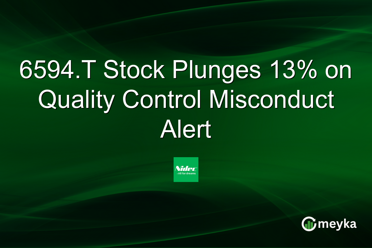 6594.T Stock Plunges 13% on Quality Control Misconduct Alert