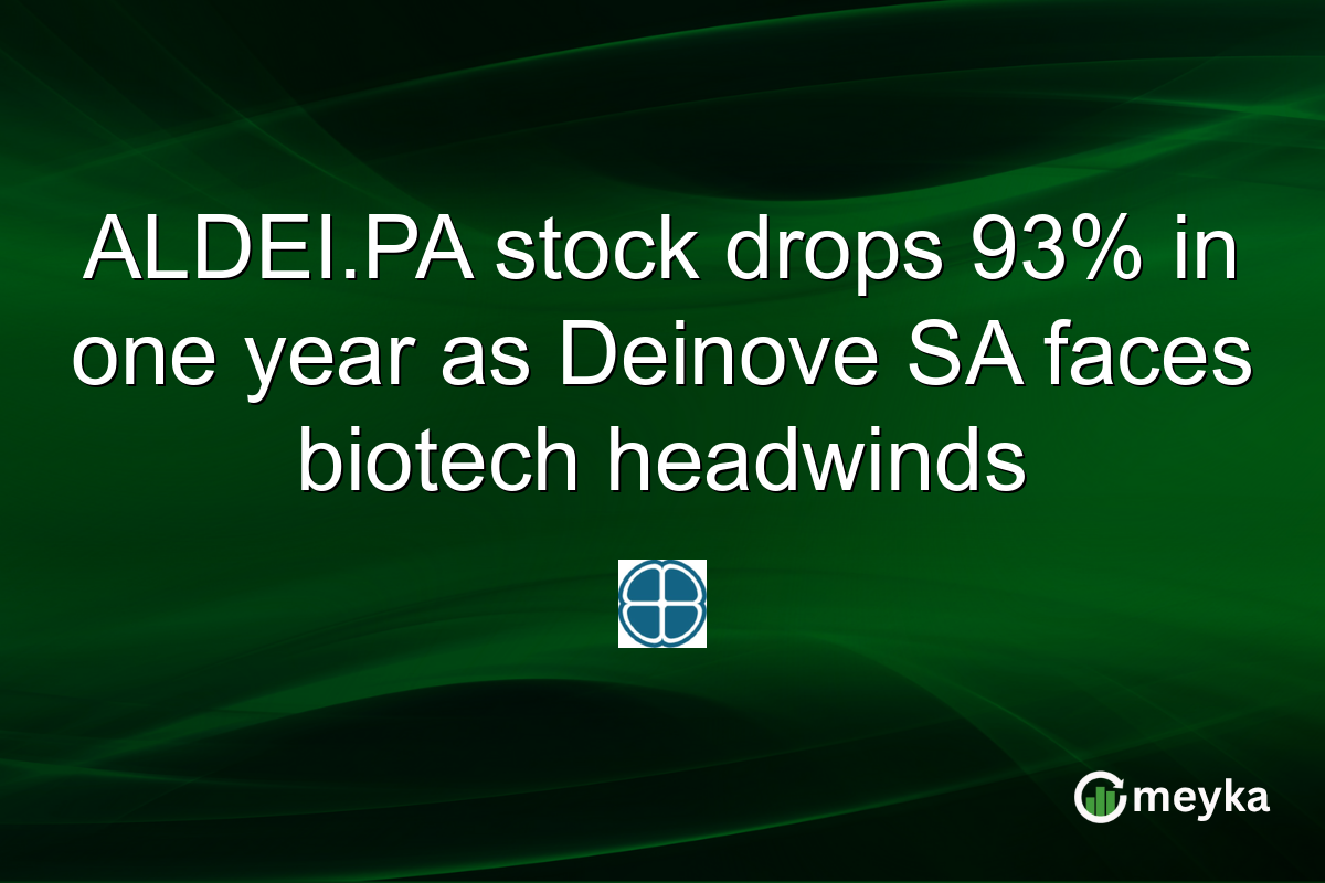 ALDEI.PA stock drops 93% in one year as Deinove SA faces biotech headwinds