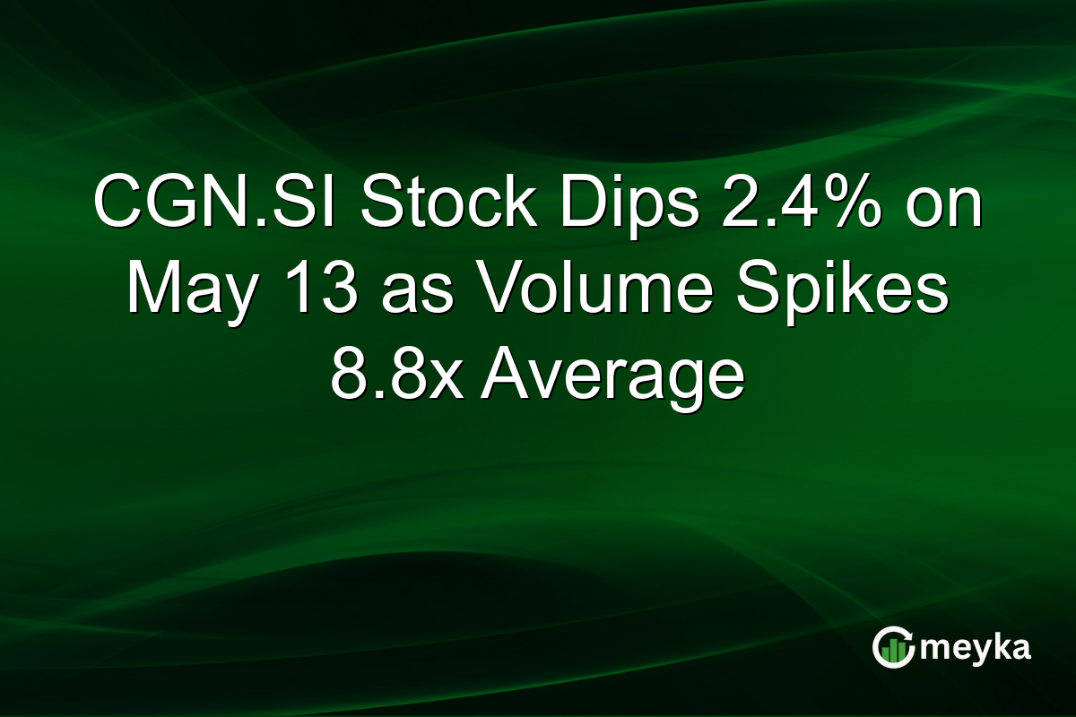 CGN.SI Stock Dips 2.4% on May 13 as Volume Spikes 8.8x Average