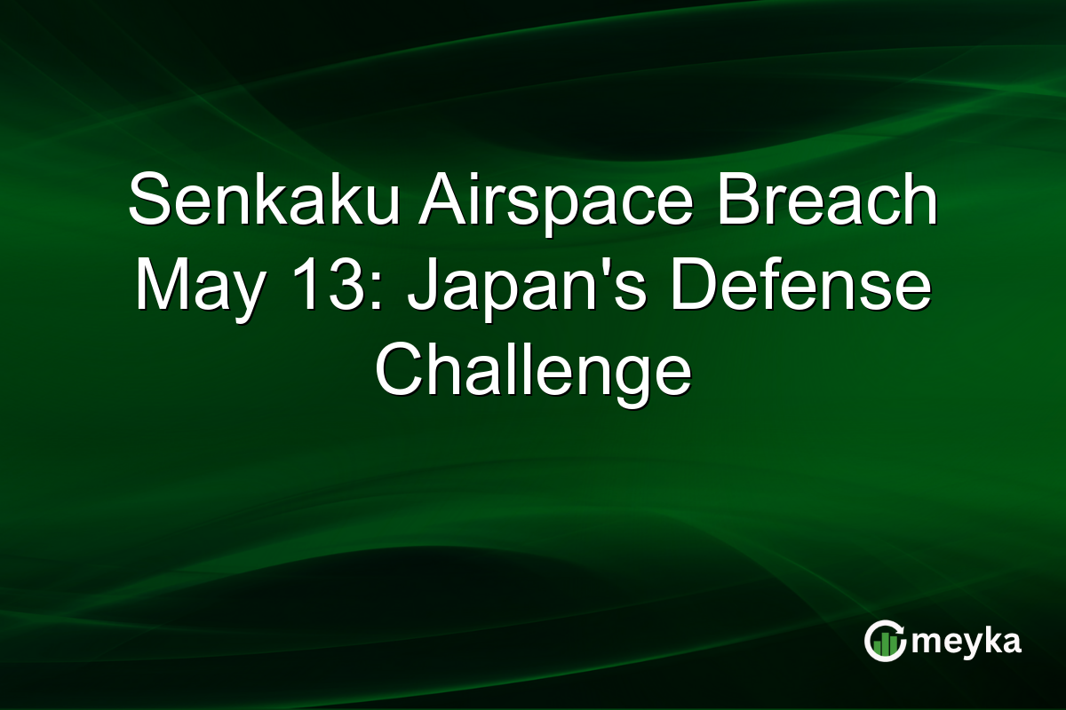 Senkaku Airspace Breach May 13: Japan’s Defense Challenge