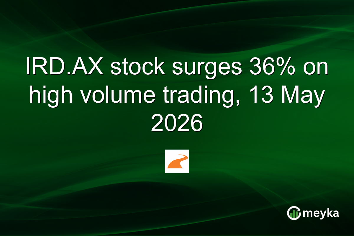 IRD.AX stock surges 36% on high volume trading, 13 May 2026