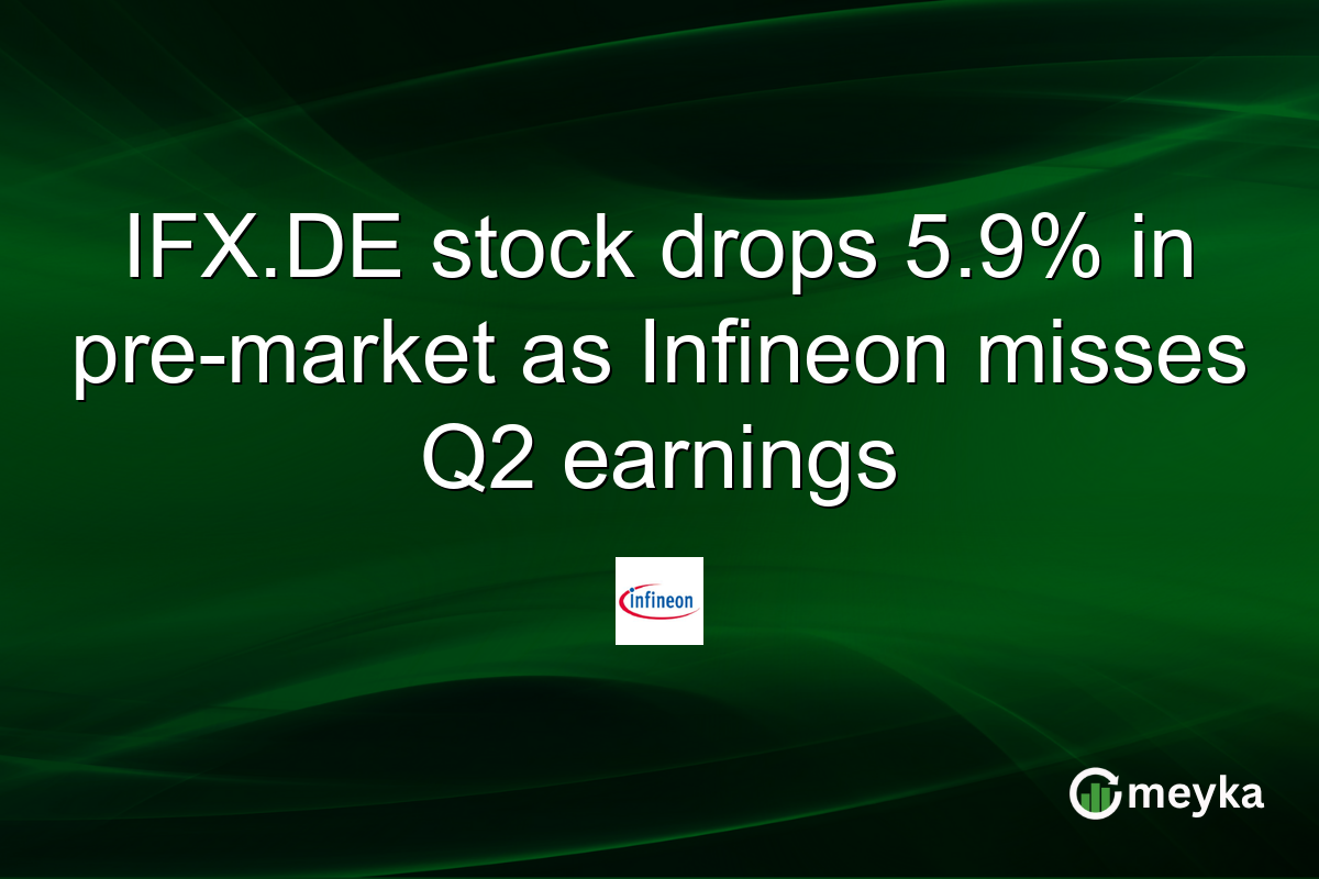 IFX.DE stock drops 5.9% in pre-market as Infineon misses Q2 earnings