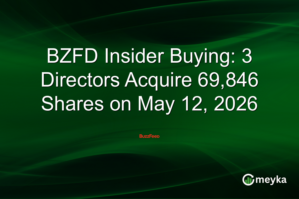 BZFD Insider Buying: 3 Directors Acquire 69,846 Shares on May 12, 2026