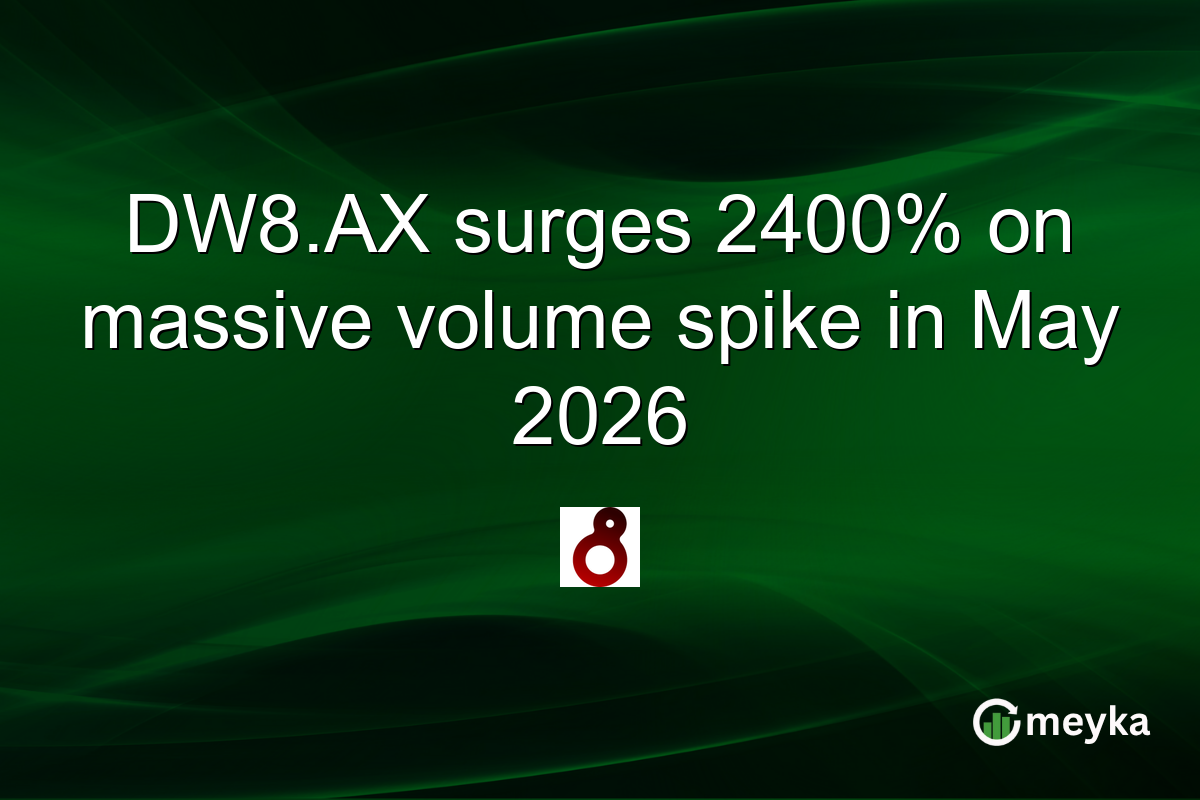 DW8.AX surges 2400% on massive volume spike in May 2026