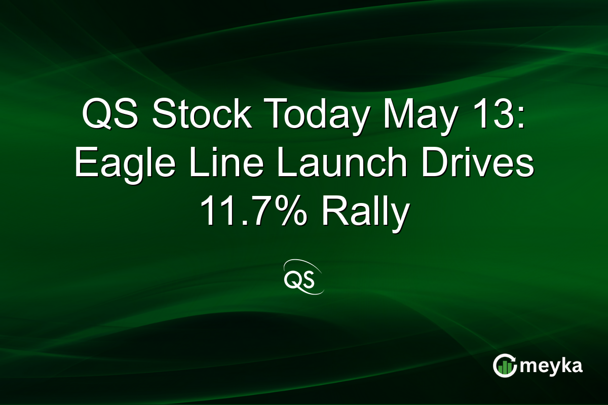QS Stock Today May 13: Eagle Line Launch Drives 11.7% Rally