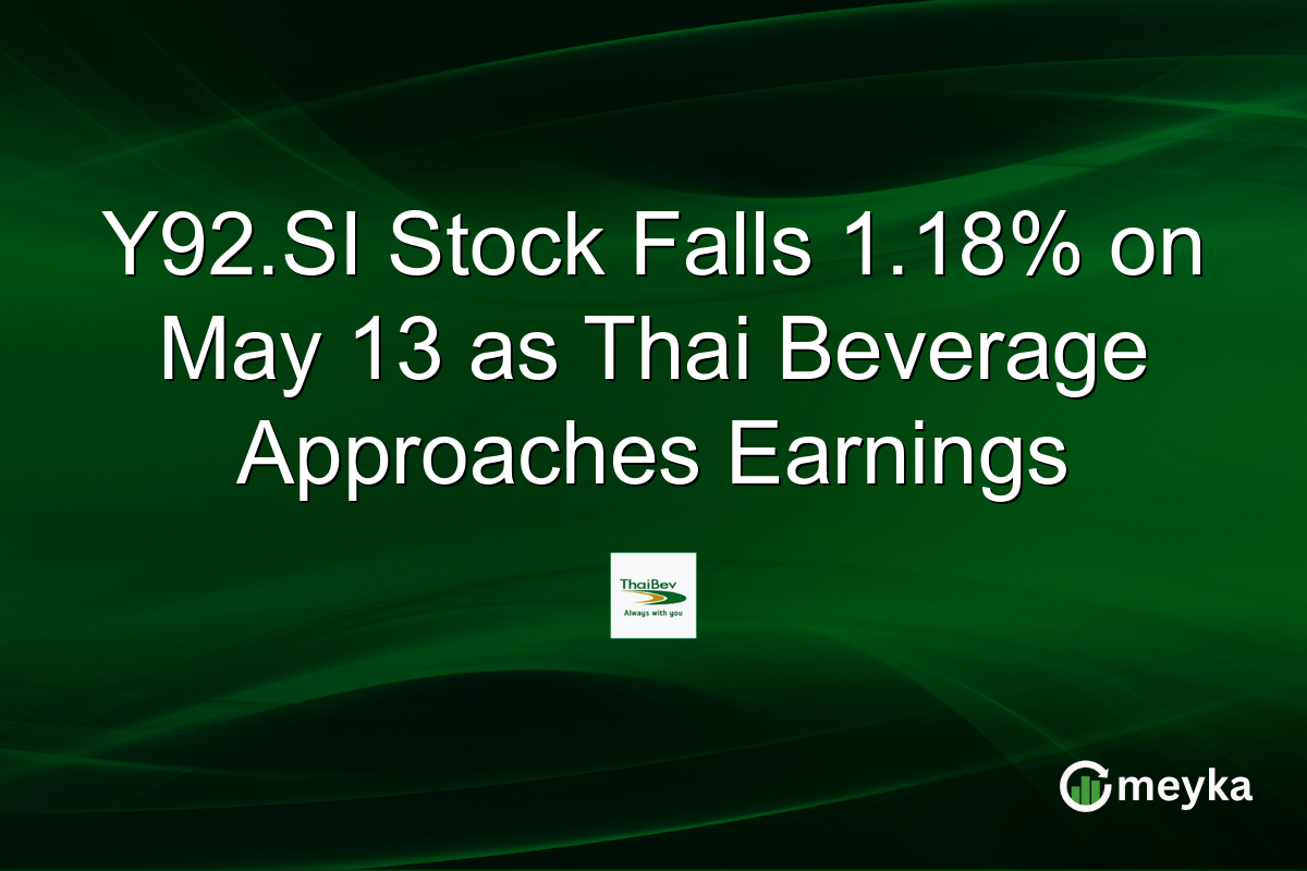 Y92.SI Stock Falls 1.18% on May 13 as Thai Beverage Approaches Earnings