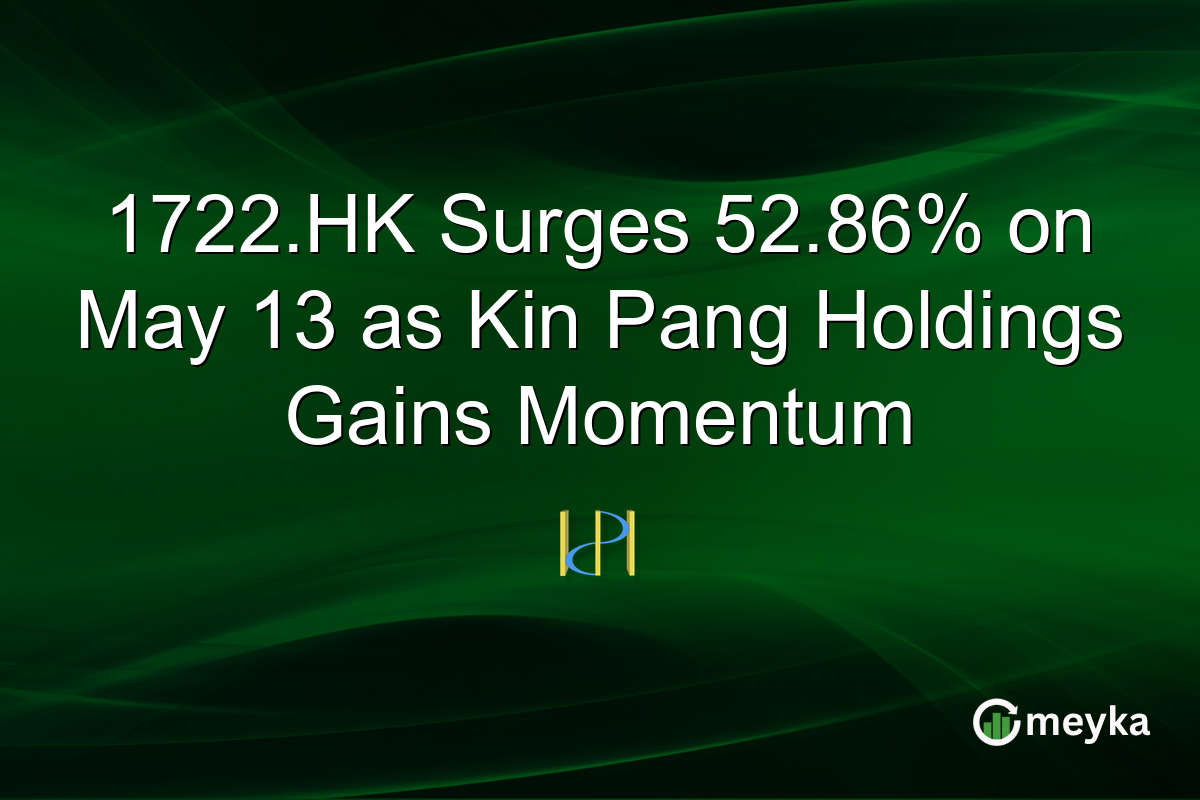 1722.HK Surges 52.86% on May 13 as Kin Pang Holdings Gains Momentum