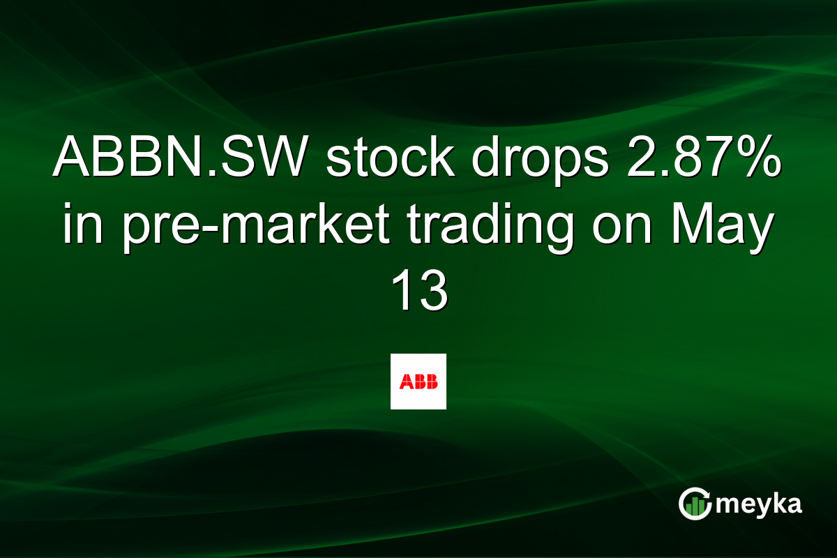 ABBN.SW stock drops 2.87% in pre-market trading on May 13