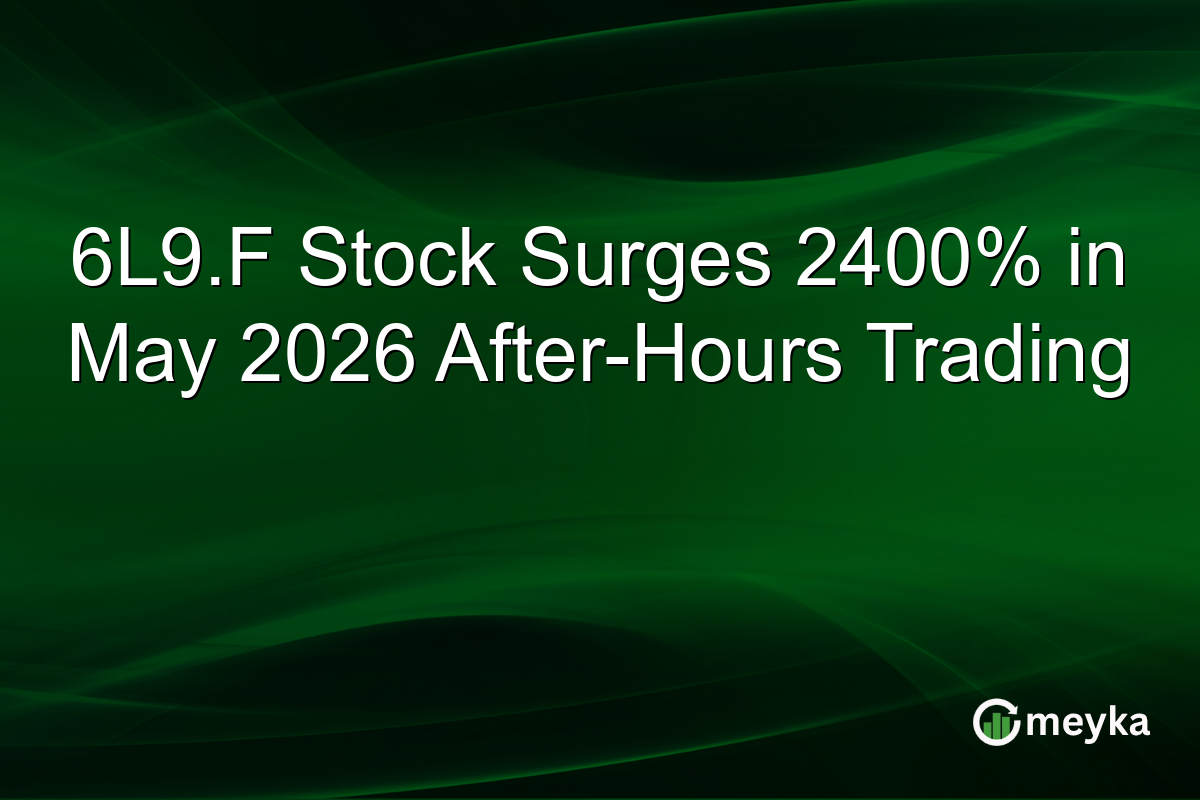 6L9.F Stock Surges 2400% in May 2026 After-Hours Trading