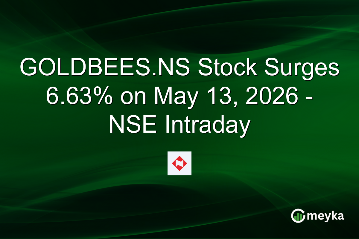 GOLDBEES.NS Stock Surges 6.63% on May 13, 2026 – NSE Intraday