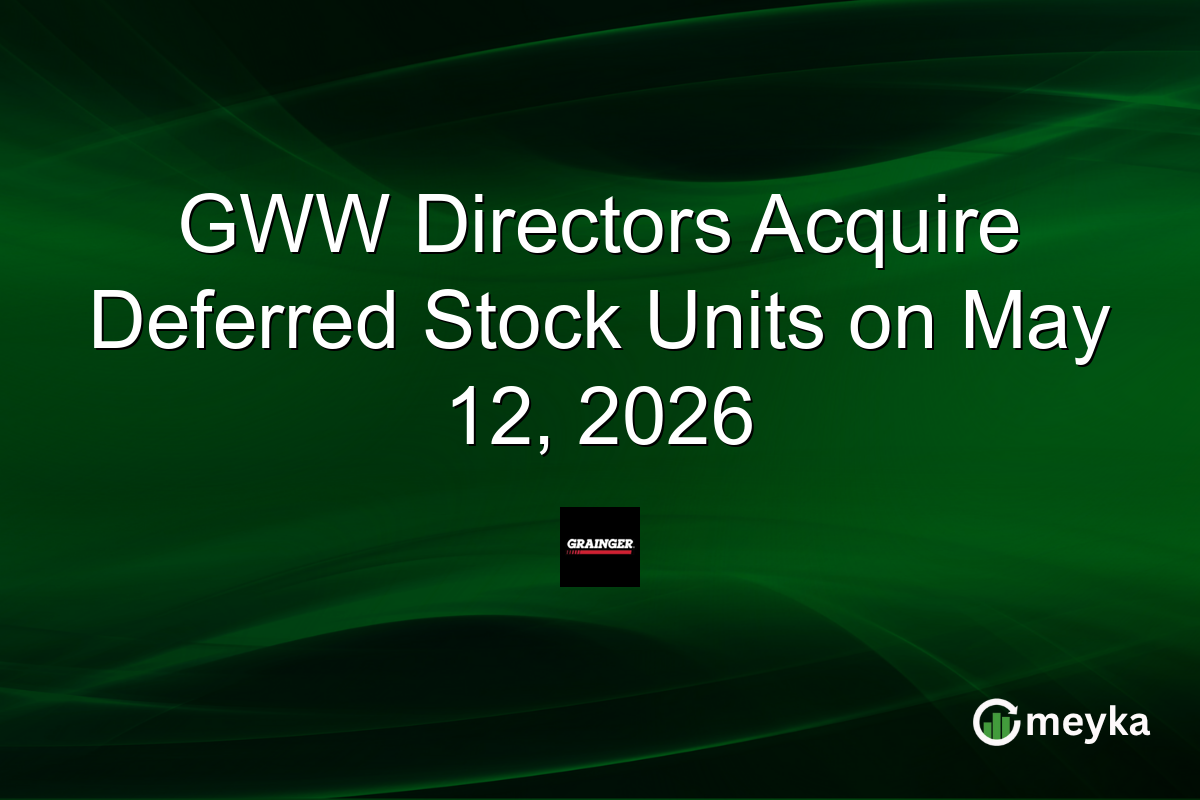 GWW Directors Acquire Deferred Stock Units on May 12, 2026