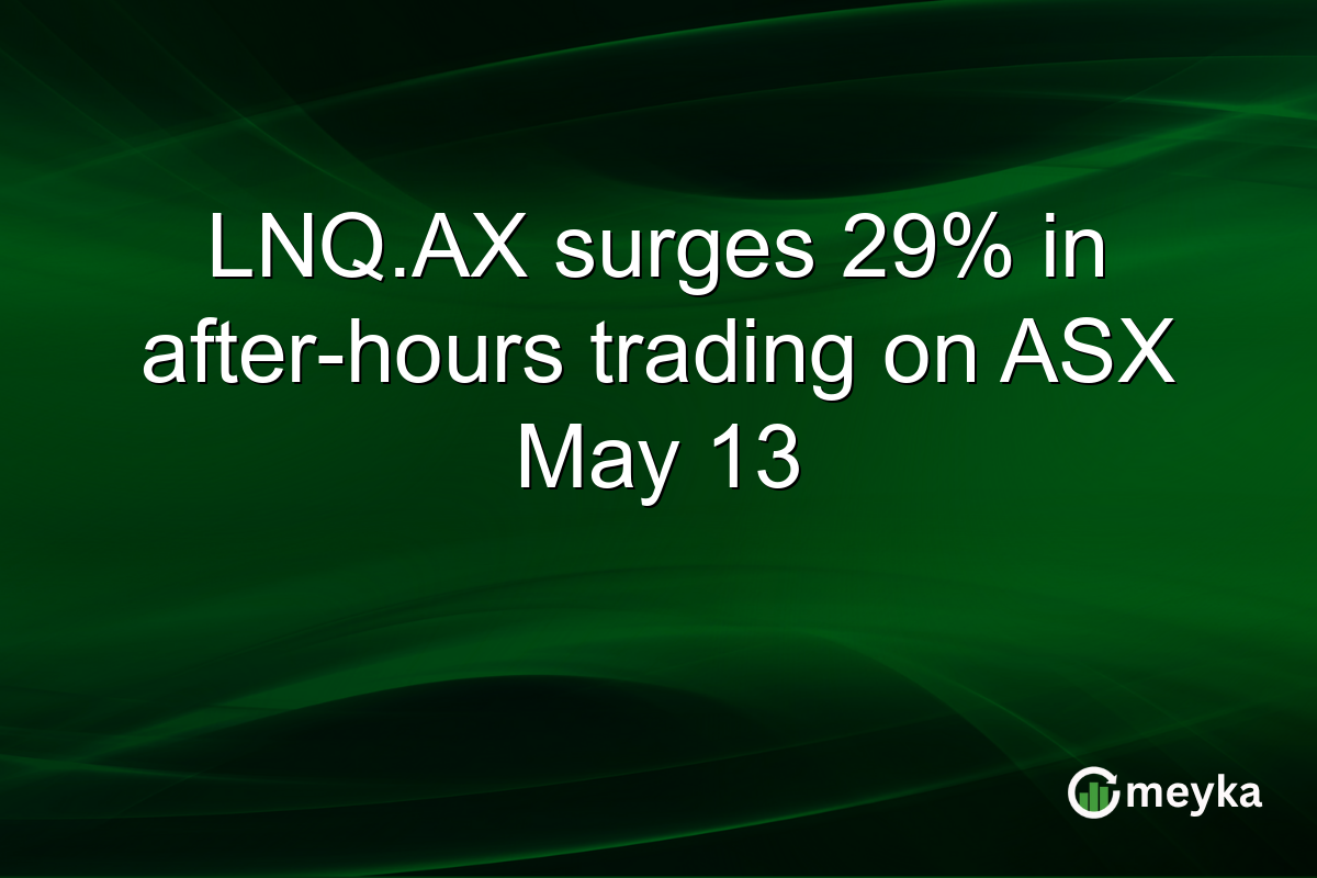 LNQ.AX surges 29% in after-hours trading on ASX May 13