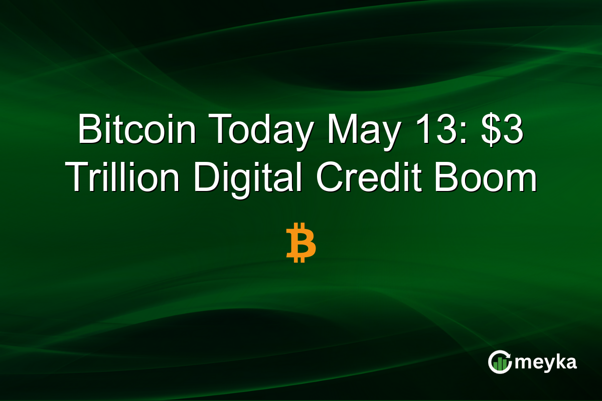 Bitcoin Today May 13: $3 Trillion Digital Credit Boom