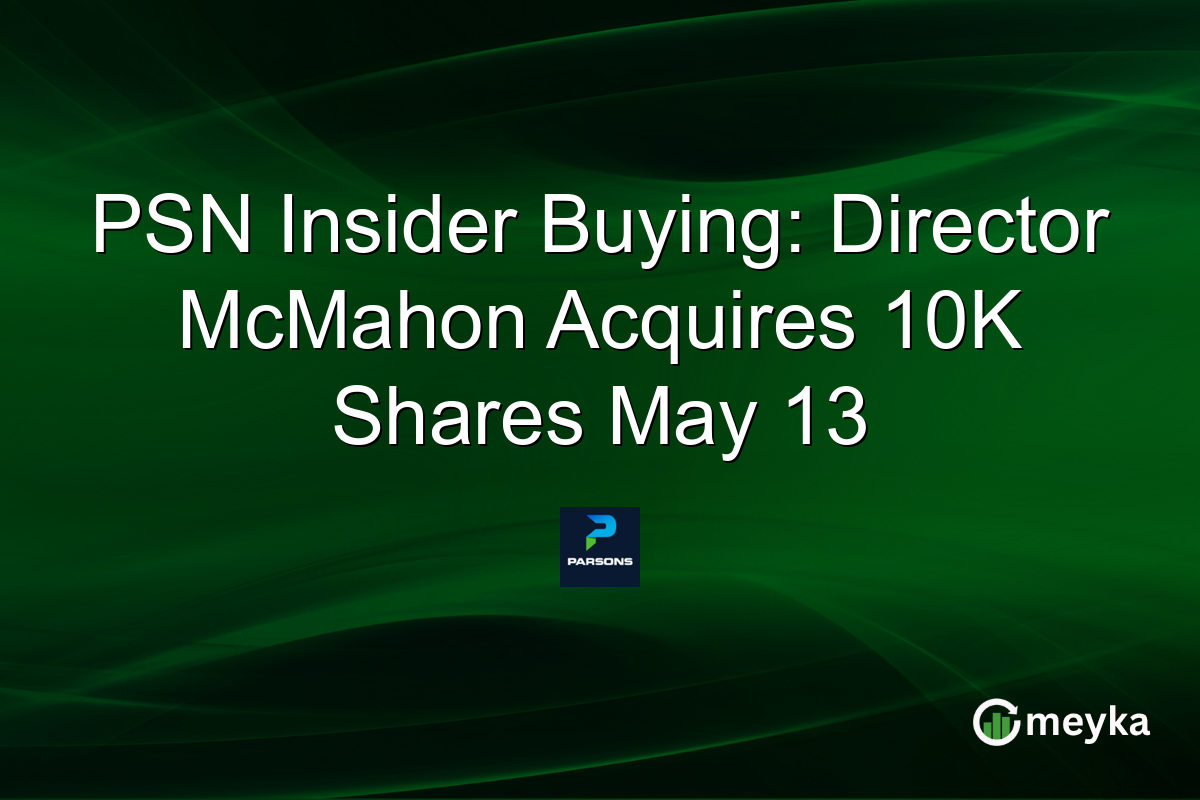 PSN Insider Buying: Director McMahon Acquires 10K Shares May 13