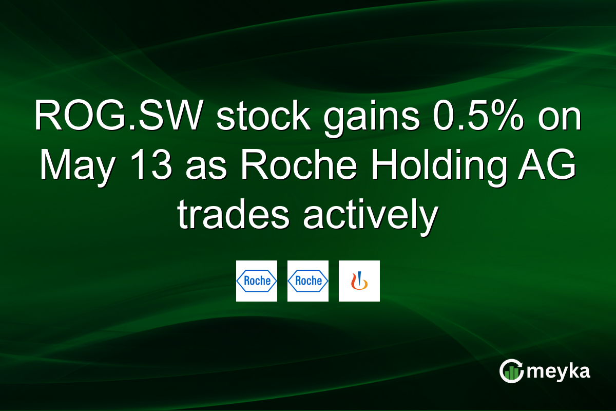 ROG.SW stock gains 0.5% on May 13 as Roche Holding AG trades actively