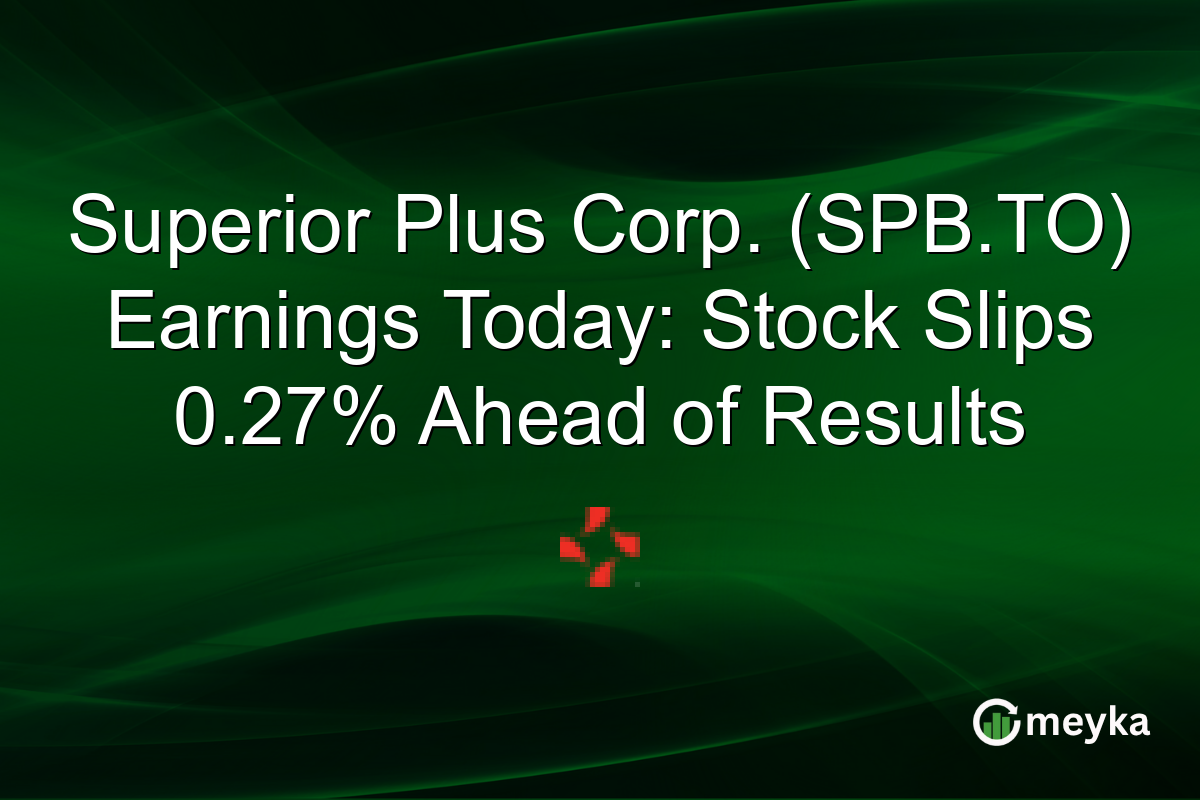 Superior Plus Corp. (SPB.TO) Earnings Today: Stock Slips 0.27% Ahead of Results