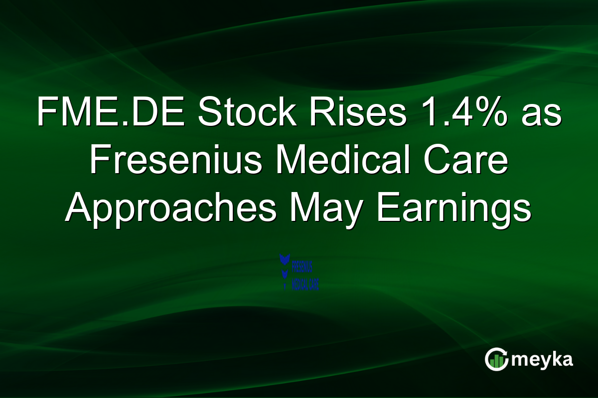 FME.DE Stock Rises 1.4% as Fresenius Medical Care Approaches May Earnings