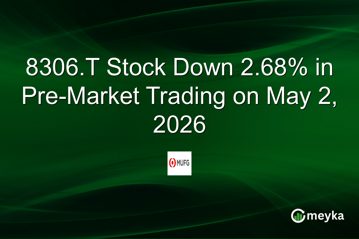 8306.T Stock Down 2.68% in Pre-Market Trading on May 2, 2026