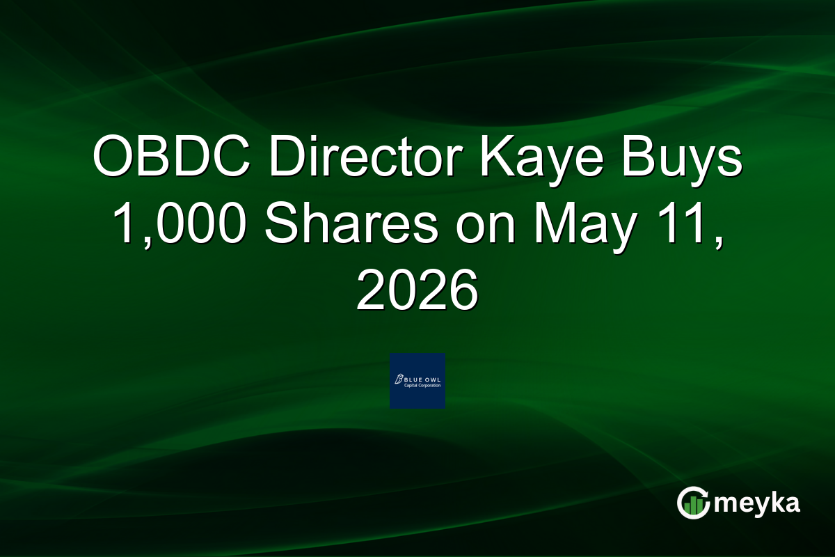 OBDC Director Kaye Buys 1,000 Shares on May 11, 2026
