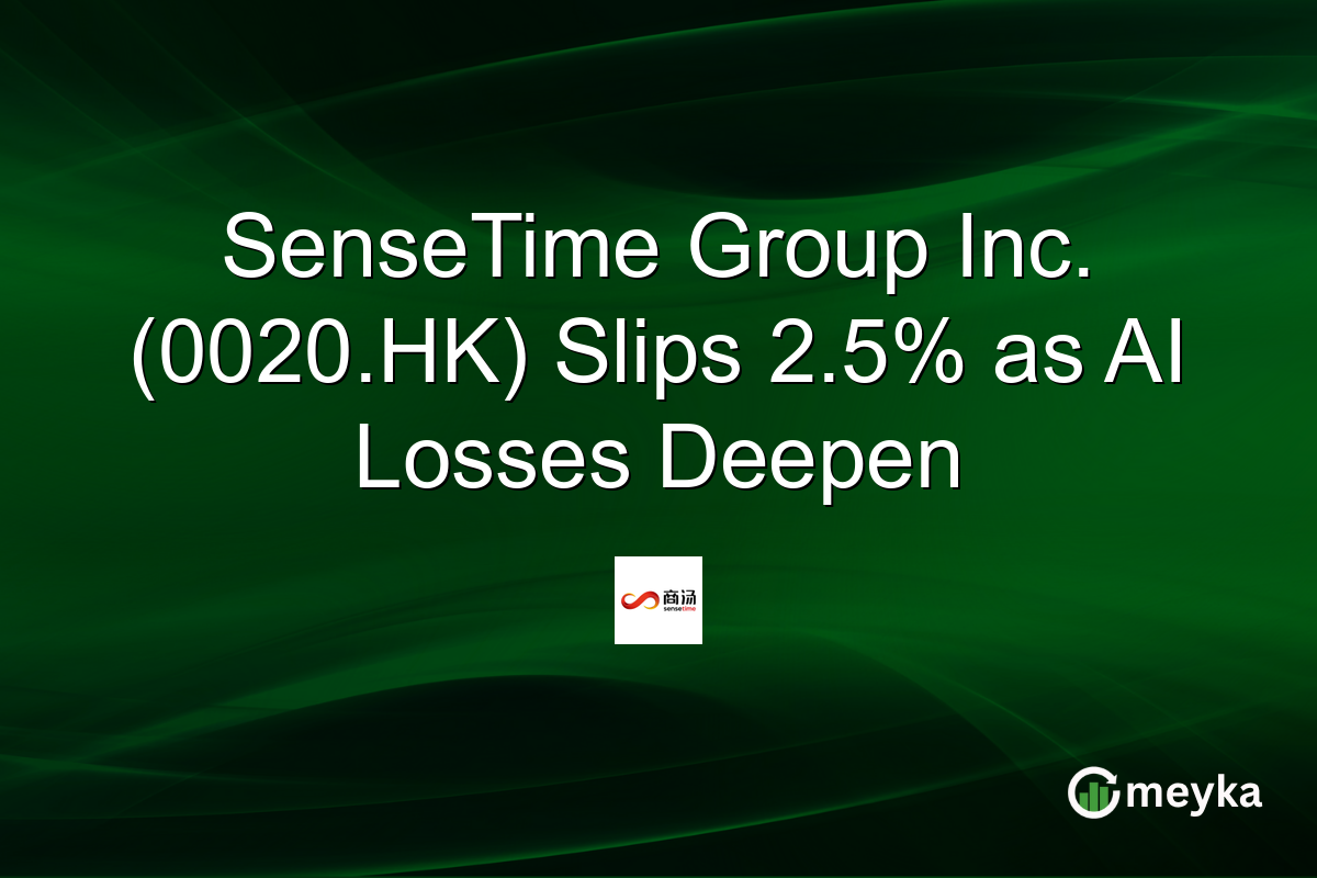 SenseTime Group Inc. (0020.HK) Slips 2.5% as AI Losses Deepen