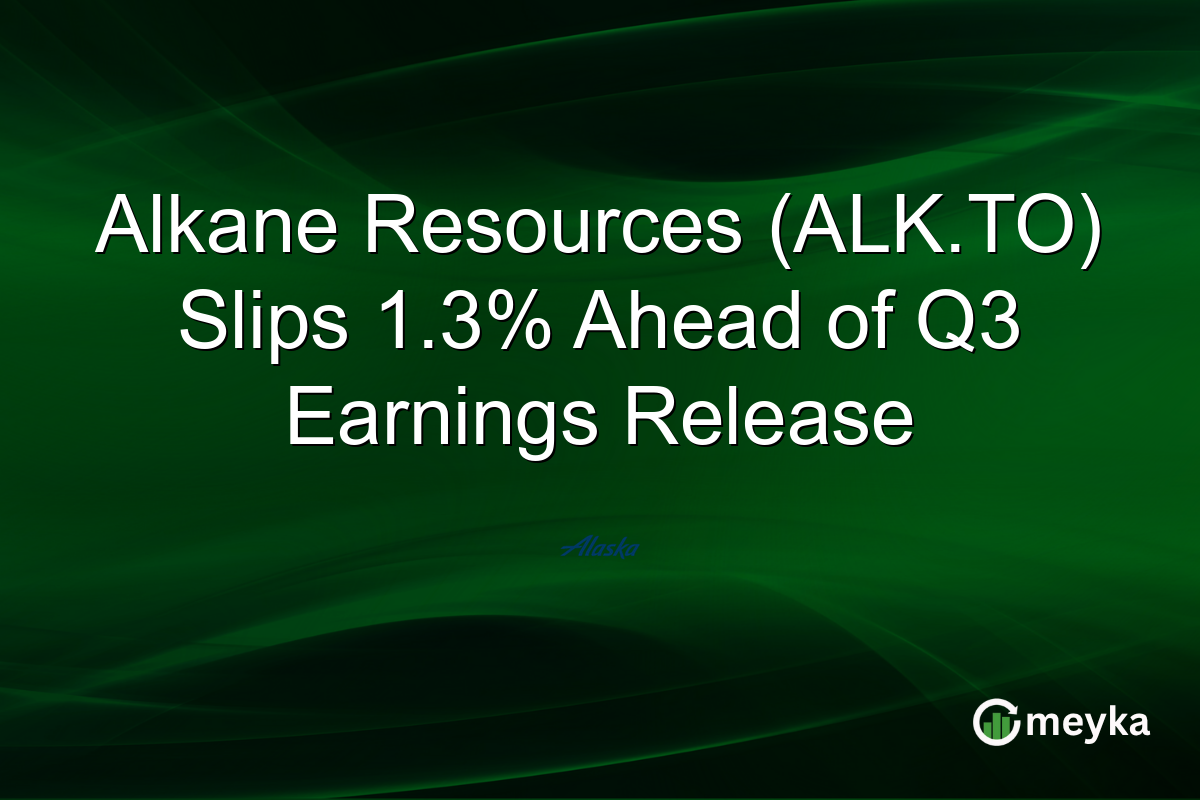 Alkane Resources (ALK.TO) Slips 1.3% Ahead of Q3 Earnings Release